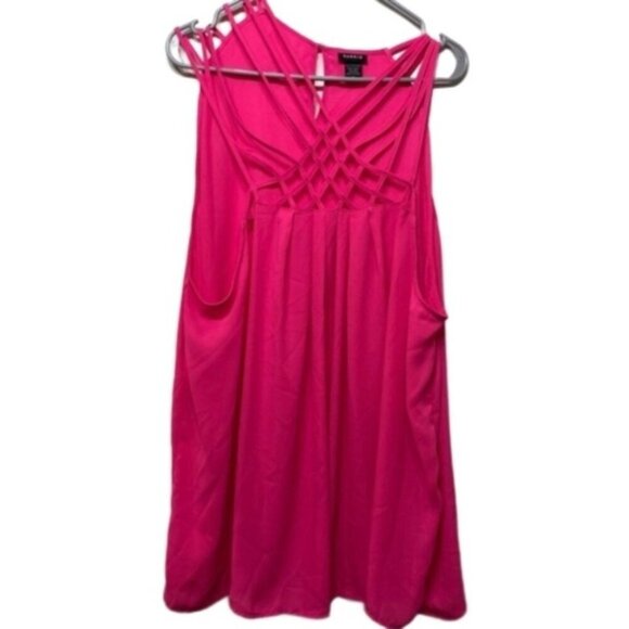 Torrid Georgette Strappy Neck Tank Pink Size 3X - Picture 1 of 7